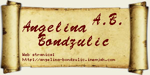 Angelina Bondžulić vizit kartica